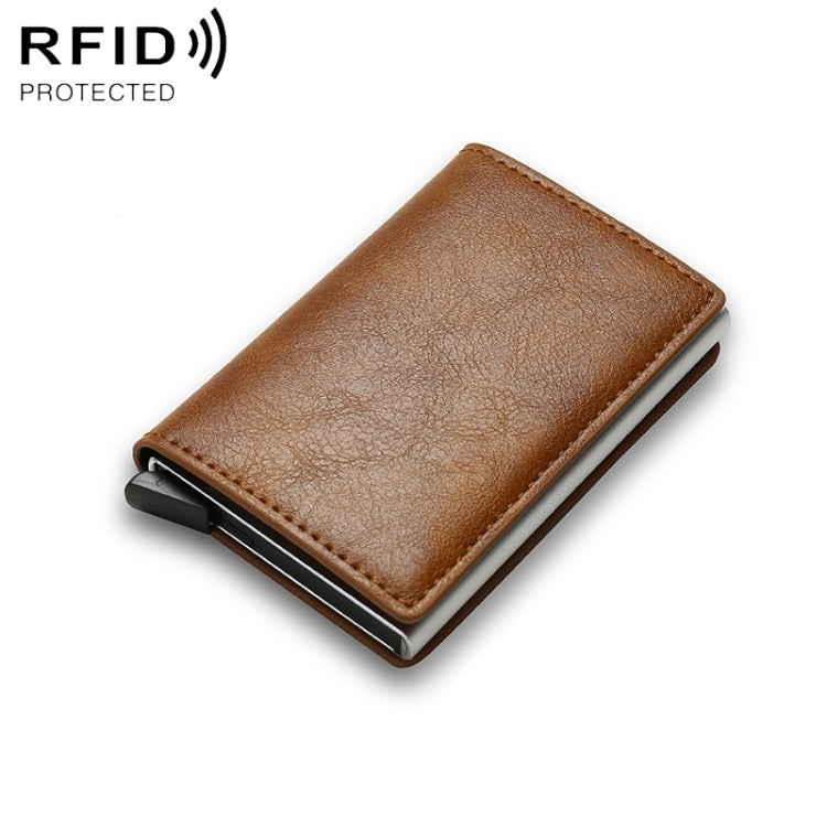 C1804H1 RFID Carbon Fiber Wallet For Men(Brown) - Antimagnetic RFID Package by PMC TechLife | Online Shopping South Africa | PMC TechLife | Buy Now Pay Later Mobicred