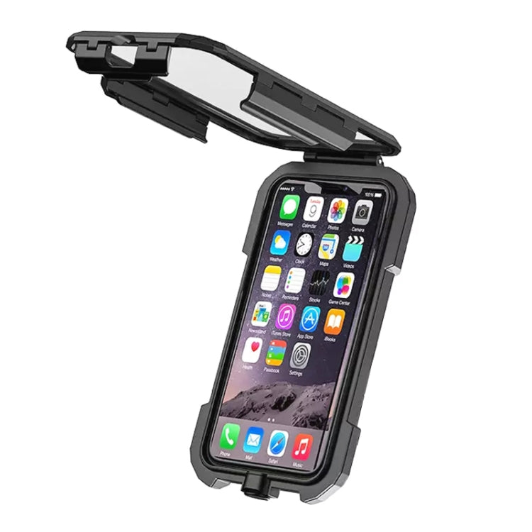 Kewig M18S-A2 Motorcycle / Bicycle Rearview Mirror Wireless Charging Waterproof Box Mobile Phone Holder - free shipping - PMC TechLife - Order now!