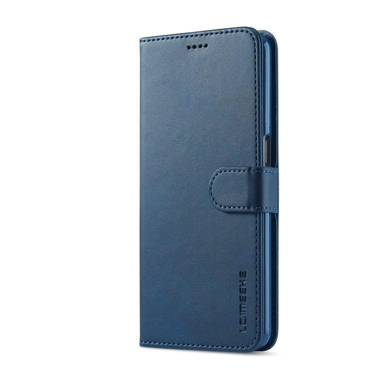 For OPPO A77 5G / A97 5G / Realme V23 LC.IMEEKE Calf Texture Leather Phone Case(Blue) - OPPO Cases by LC.IMEEKE | Online Shopping South Africa | PMC TechLife | Buy Now Pay Later Mobicred