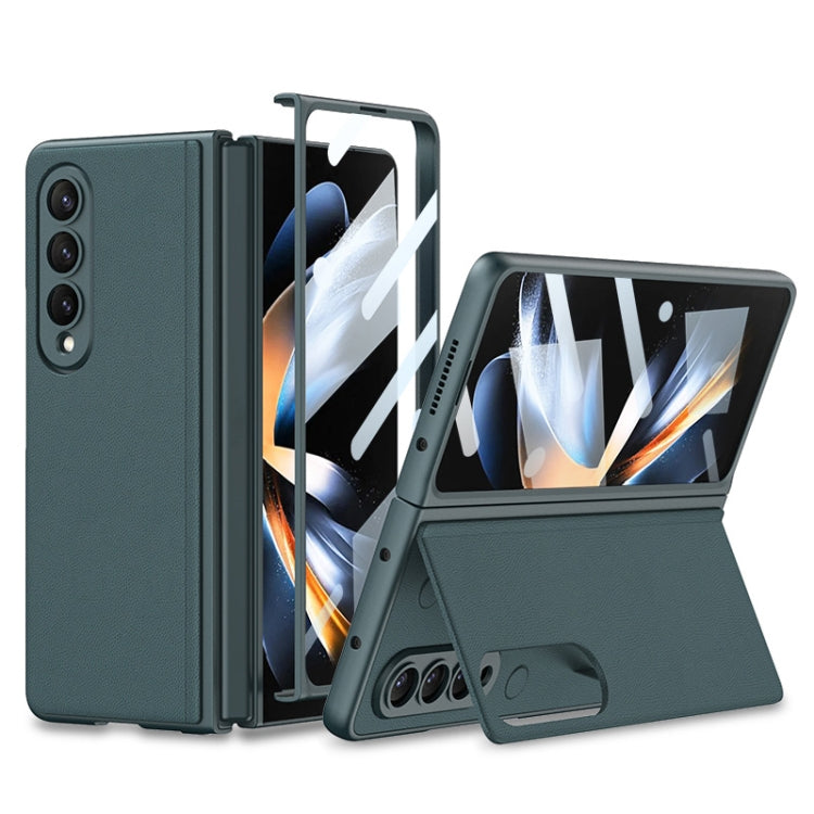 For Samsung Galaxy Z Fold4 GKK Integrated Ultra-thin Folding Leather Phone Case with Stand(Green) - Galaxy Z Fold4 5G Cases by GKK | Online Shopping South Africa | PMC TechLife