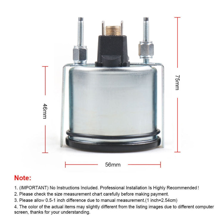 52mm Pointer Mechanical Water Temperature Gauge with Sensor - Car Modification by PMC TechLife | Online Shopping South Africa | PMC TechLife