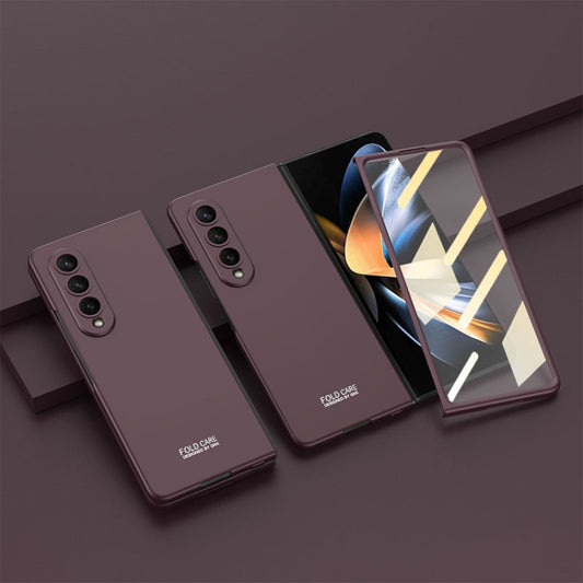 For Samsung Galaxy Z Fold4 GKK Integrated Ultra-thin Full Coverage Phone Flip Case(Wine Red) - Galaxy Z Fold4 5G Cases by GKK | Online Shopping South Africa | PMC Jewellery