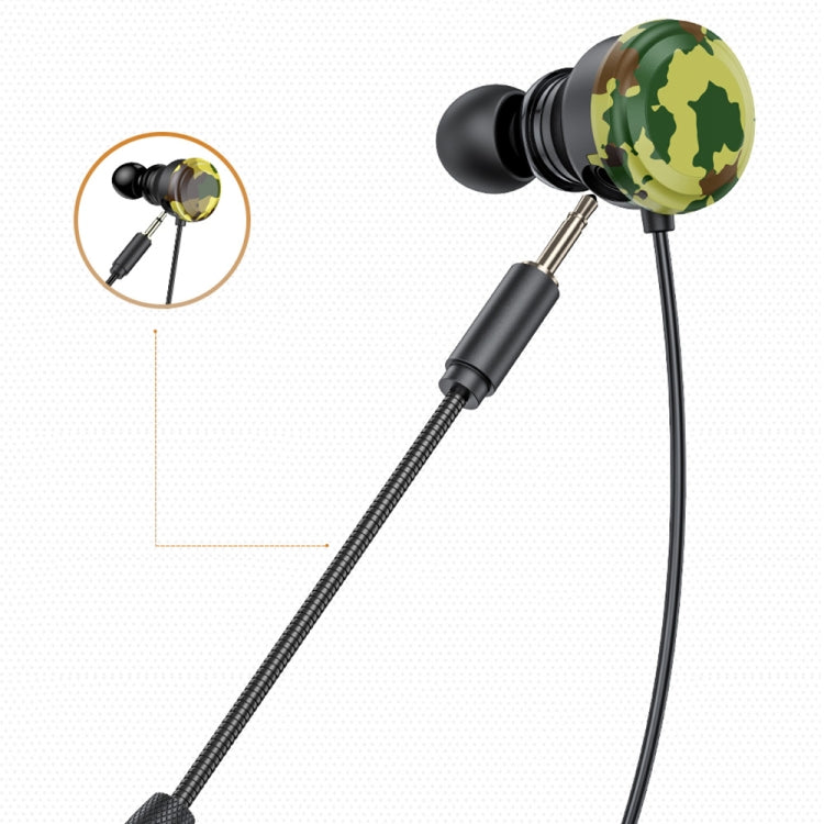awei L6 1.2m In-ear E-sports Wired Headset With Microphone(Yellow) - In Ear Wired Earphone by awei | Online Shopping South Africa | PMC Jewellery