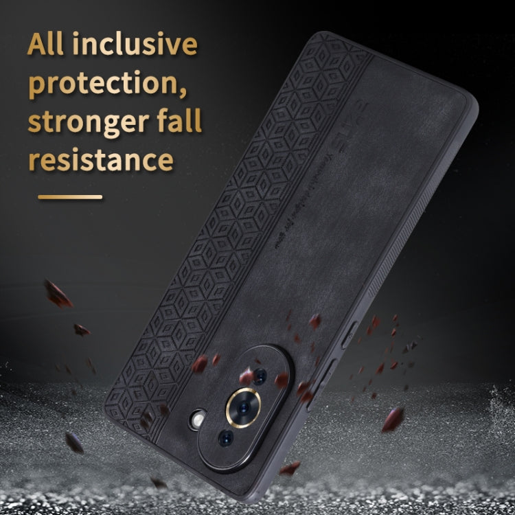 For Huawei nova 10 AZNS 3D Embossed Skin Feel Phone Case(Brown) - free shipping - PMC TechLife - Order now!