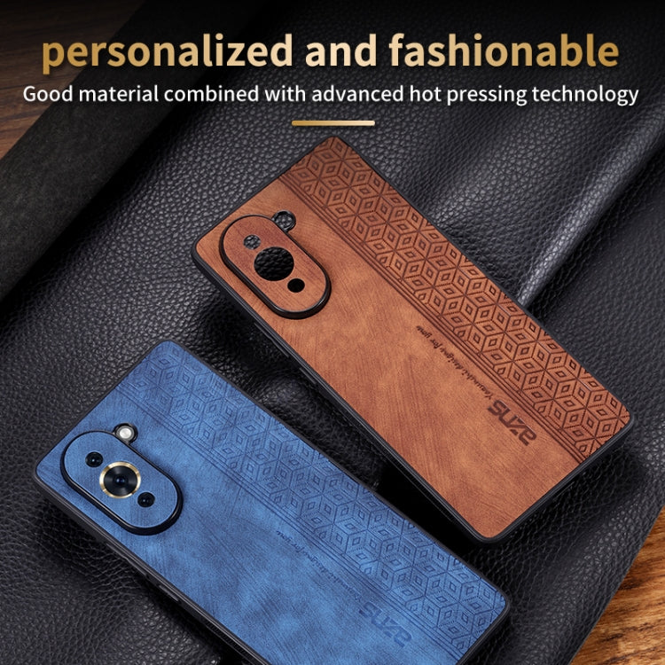 For Huawei nova 10 AZNS 3D Embossed Skin Feel Phone Case(Brown) - free shipping - PMC TechLife - Order now!
