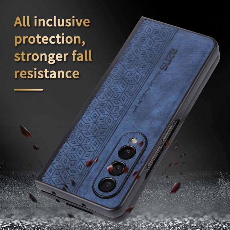 For Samsung Galaxy Z Fold3 5G AZNS 3D Embossed Skin Feel Phone Case(Sapphire Blue) - Galaxy Phone Cases by AZNS | Online Shopping South Africa | PMC TechLife | Buy Now Pay Later Mobicred