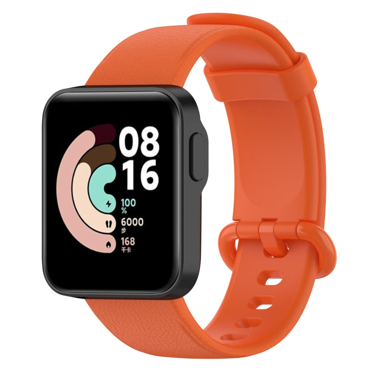 For Xiaomi MI Watch Lite / Redmi Watch Litchi Texture Leather Watch Band(Orange) - free shipping - PMC TechLife - Order now!
