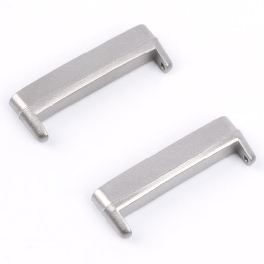 For Fitbit Versa 4 / Sense 2 1 Pair Universal Metal Watch Band Connectors(Silver) -  by PMC Jewellery | Online Shopping South Africa | PMC Jewellery