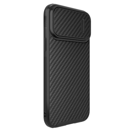 For iPhone 14 Pro NILLKIN Synthetic Fiber Camshield Magnetic Phone Case(Black) - iPhone 14 Pro Cases by NILLKIN | Online Shopping South Africa | PMC Jewellery