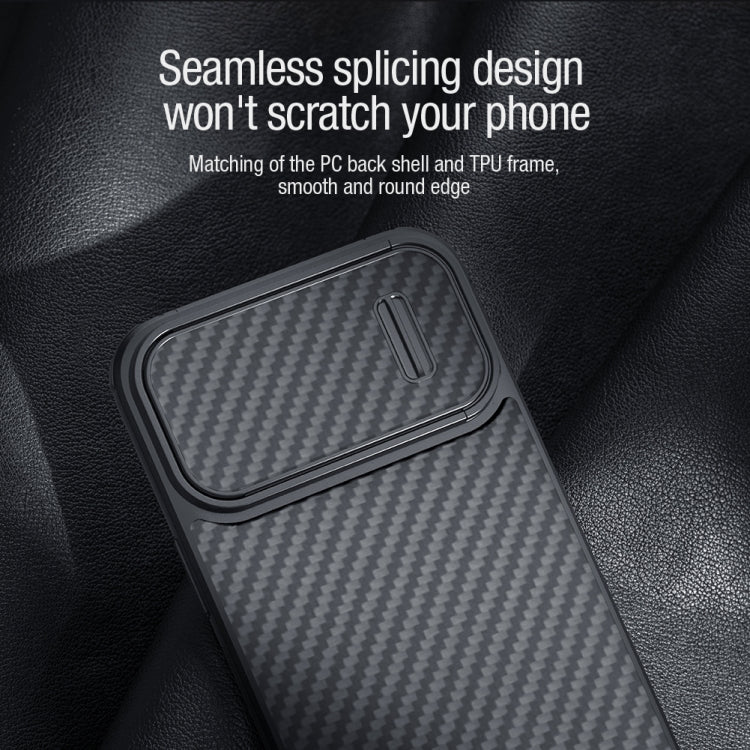For iPhone 14 Pro NILLKIN Synthetic Fiber Camshield Magnetic Phone Case(Black) - free shipping - PMC TechLife - Order now!