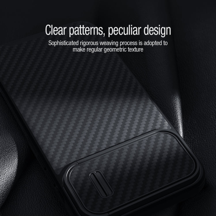 For iPhone 14 Pro NILLKIN Synthetic Fiber Camshield Magnetic Phone Case(Black) - free shipping - PMC TechLife - Order now!