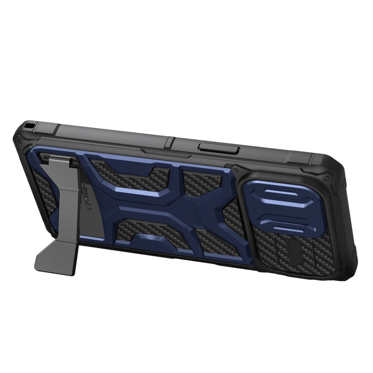 For iPhone 14 Pro Max NILLKIN Sliding Camera Cover Design TPU + PC Magnetic Phone Case(Blue) - iPhone 14 Pro Max Cases by NILLKIN | Online Shopping South Africa | PMC TechLife | Buy Now Pay Later Mobicred