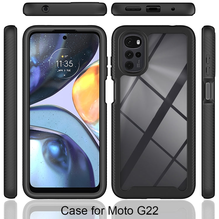 For Motorola Moto G22 / E32 Starry Sky Solid Color TPU Clear PC Phone Case(Sky Blue) - free shipping - PMC TechLife - Order now!