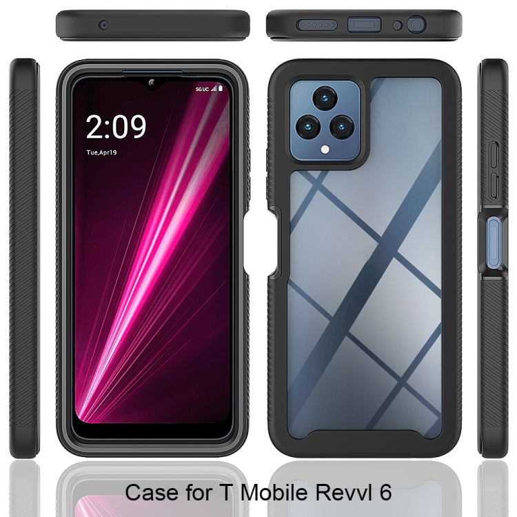 For T-Moblie Revvl 6 5G Starry Sky Solid Color Shockproof TPU Clear PC Phone Case(Black) - More Brand by PMC TechLife | Online Shopping South Africa | PMC TechLife