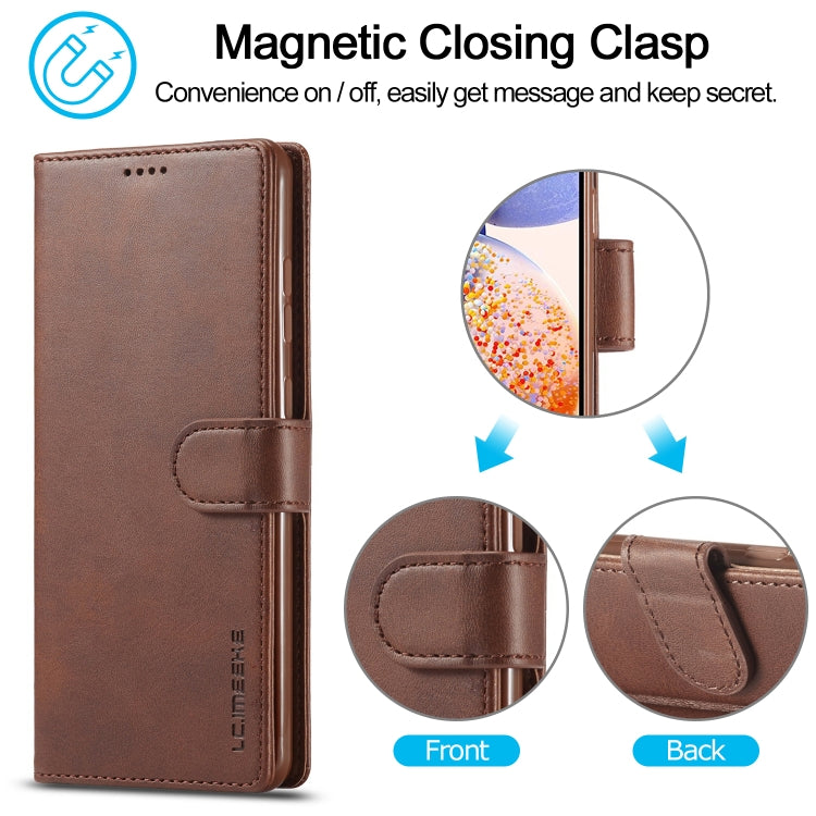 For Samsung Galaxy A14 4G/5G LC.IMEEKE Calf Texture Leather Phone Case(Brown) - free shipping - PMC TechLife - Order now!