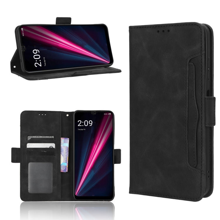 For T-Mobile REVVL 6 Pro 5G Skin Feel Calf Texture Card Slots Leather Phone Case(Black) - More Brand by PMC Jewellery | Online Shopping South Africa | PMC Jewellery