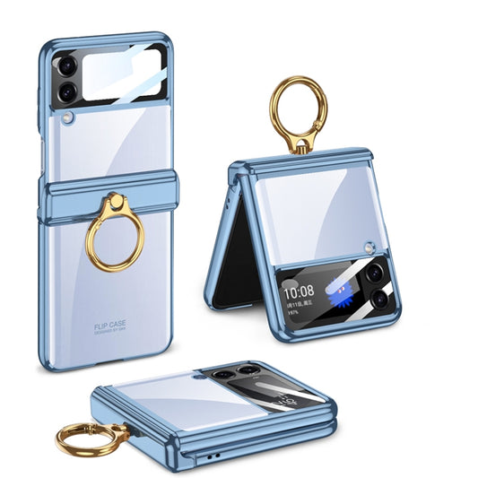 For Samsung Galaxy Z Flip4 GKK Magnetic Folding Phantom Rotary Phone Case with Ring Holder(Blue) - Galaxy Z Flip4 5G Cases by GKK | Online Shopping South Africa | PMC Jewellery