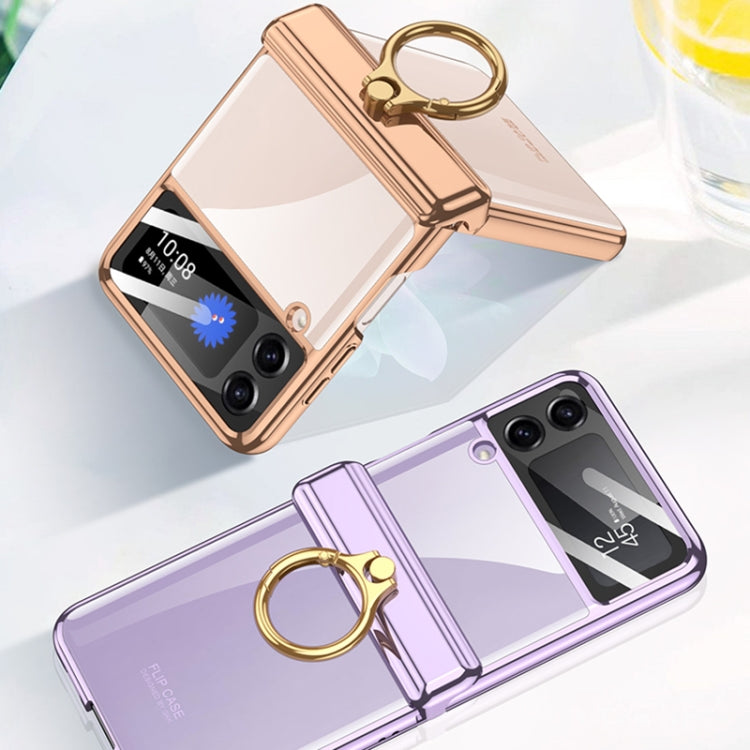 For Samsung Galaxy Z Flip4 GKK Magnetic Folding Phantom Rotary Phone Case with Ring Holder(Purple) - Galaxy Z Flip4 5G Cases by GKK | Online Shopping South Africa | PMC Jewellery