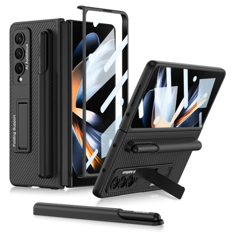 For Samsung Galaxy Z Fold4 GKK Ultra-thin Shockproof Leather Protective Case with Holder & Pen Slots(Cross Texture) - free shipping - PMC TechLife - Order now!