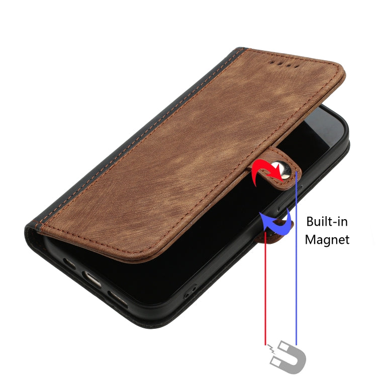 For Xiaomi Redmi 10C Side Buckle Double Fold Hand Strap Leather Phone Case(Brown) - free shipping - PMC TechLife - Order now!