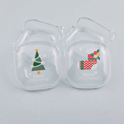 For Samsung Galaxy Buds Live Christmas Transparent TPU Earphone Case(Snowman) - Samsung Earphone Case by PMC Jewellery | Online Shopping South Africa | PMC Jewellery