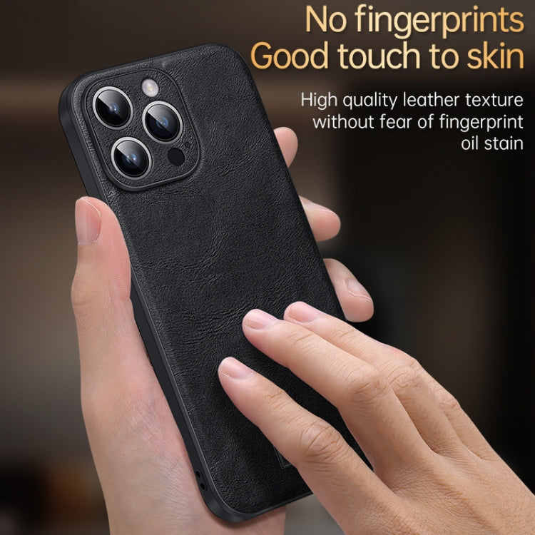 For iPhone 14 Pro SULADA Shockproof TPU + Handmade Leather Phone Case(Green) - iPhone 14 Pro Cases by SULADA | Online Shopping South Africa | PMC TechLife | Buy Now Pay Later Mobicred