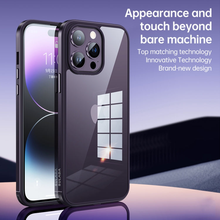 For iPhone 14 SULADA Metal Frame + Nano Glass + TPU Phone Case(Green) - free shipping - PMC TechLife - Order now!