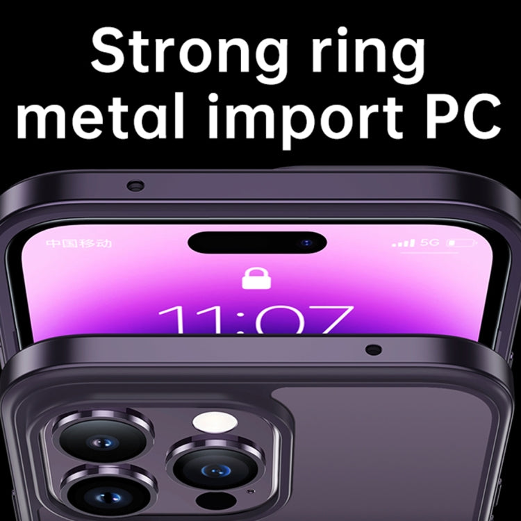 For iPhone 14 SULADA Metal Frame + Nano Glass + TPU Phone Case(Silver) - free shipping - PMC TechLife - Order now!