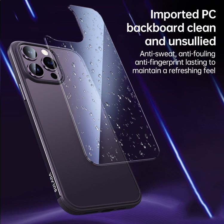 For iPhone 14 Pro SULADA Metal Frame + Nano Glass + TPU Phone Case(Pink) - free shipping - PMC TechLife - Order now!