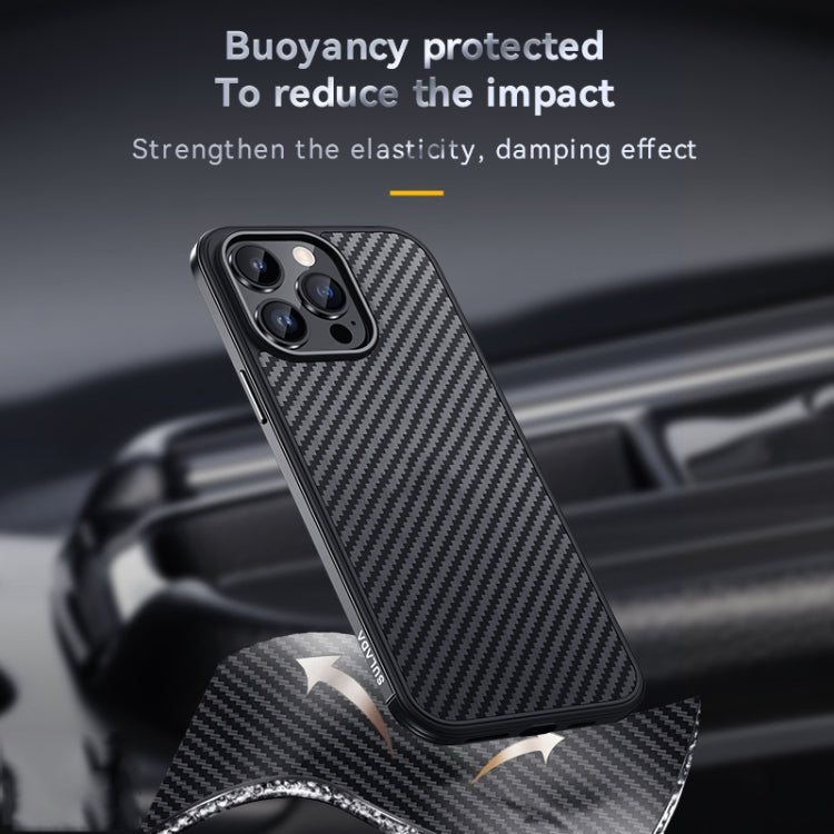 For iPhone 14 Plus SULADA Carbon Fiber Textured Shockproof Metal + TPU Frame Case(Dark Green) - iPhone 14 Plus Cases by SULADA | Online Shopping South Africa | PMC TechLife | Buy Now Pay Later Mobicred