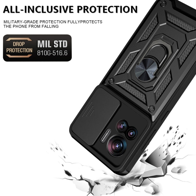 For Motorola Edge 30 Ultra Sliding Camera Cover Design TPU+PC Phone Case(Silver) - Motorola Cases by PMC TechLife | Online Shopping South Africa | PMC TechLife