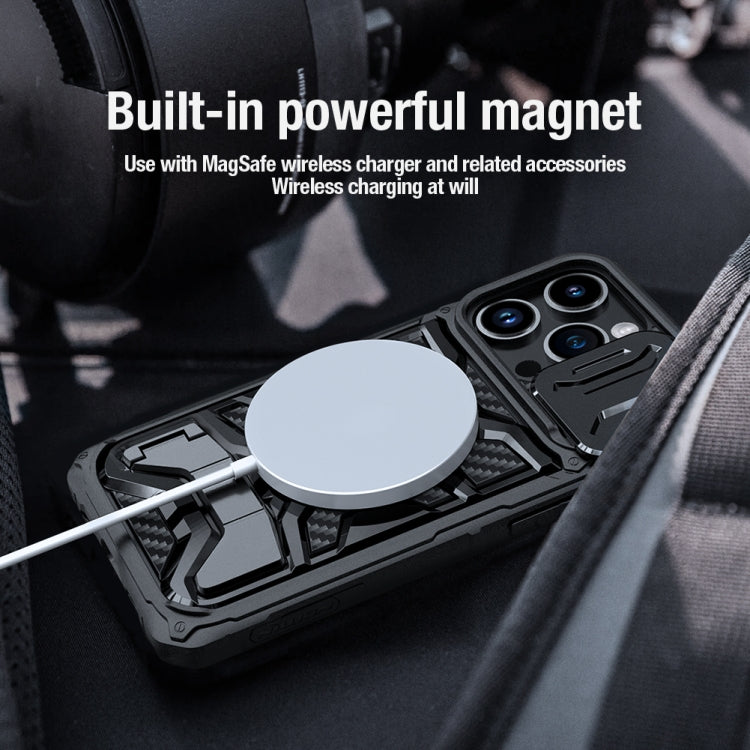 For iPhone 14 Pro NILLKIN Sliding Camera Cover Design TPU + PC Magnetic Phone Case(Black) - iPhone 14 Pro Cases by NILLKIN | Online Shopping South Africa | PMC TechLife | Buy Now Pay Later Mobicred