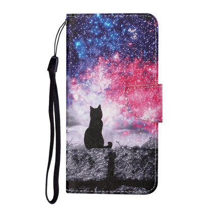 For Xiaomi Redmi A1 Colored Drawing Pattern Leather Phone Case(Star Sky Cat) - Xiaomi Cases by PMC Jewellery | Online Shopping South Africa | PMC Jewellery