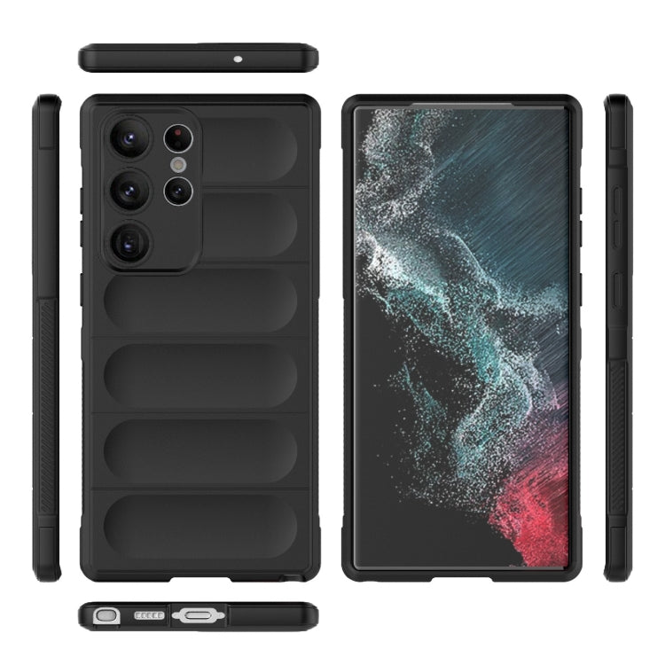 For Samsung Galaxy S23 Ultra 5G Magic Shield TPU + Flannel Phone Case(Black) - free shipping - PMC TechLife - Order now!