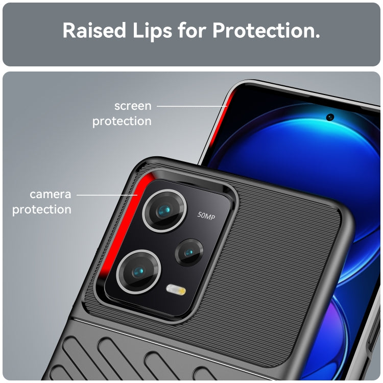 For Xiaomi Redmi Note 12 Pro 5G China Thunderbolt Shockproof TPU Protective Soft Phone Case(Black) - free shipping - PMC TechLife - Order now!