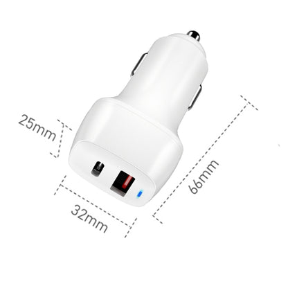 ACC-578 33W USB-C/Type-C+USB Fast Charge Car Charger(White) - Car Charger by PMC Jewellery | Online Shopping South Africa | PMC Jewellery