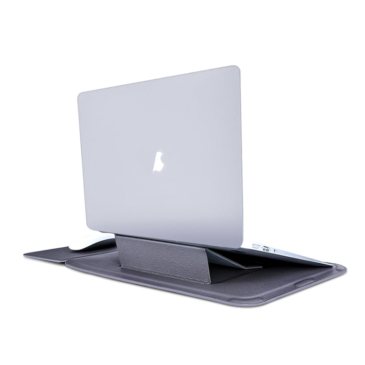 For MacBook 15 / 16 inch PU Leather 4 in 1 Laptop Bag with Functional Bracket(Rose Gold) - Protective Bags by PMC TechLife | Online Shopping South Africa | PMC TechLife