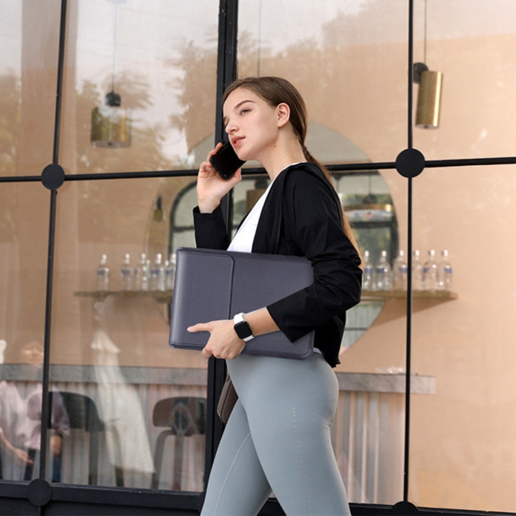 For MacBook 15 / 16 inch PU Leather 4 in 1 Laptop Bag with Functional Bracket(Rose Gold) - Protective Bags by PMC TechLife | Online Shopping South Africa | PMC TechLife
