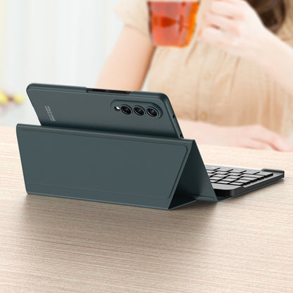 For Samsung Galaxy Z Fold3 5G / Fold4 5G / Mate X2 / Mate XS 2 GKK Magnetic Folding Bluetooth Keyboard Leather Case(Carbon Fibre Black) - Samsung Keyboard by GKK | Online Shopping South Africa | PMC Jewellery