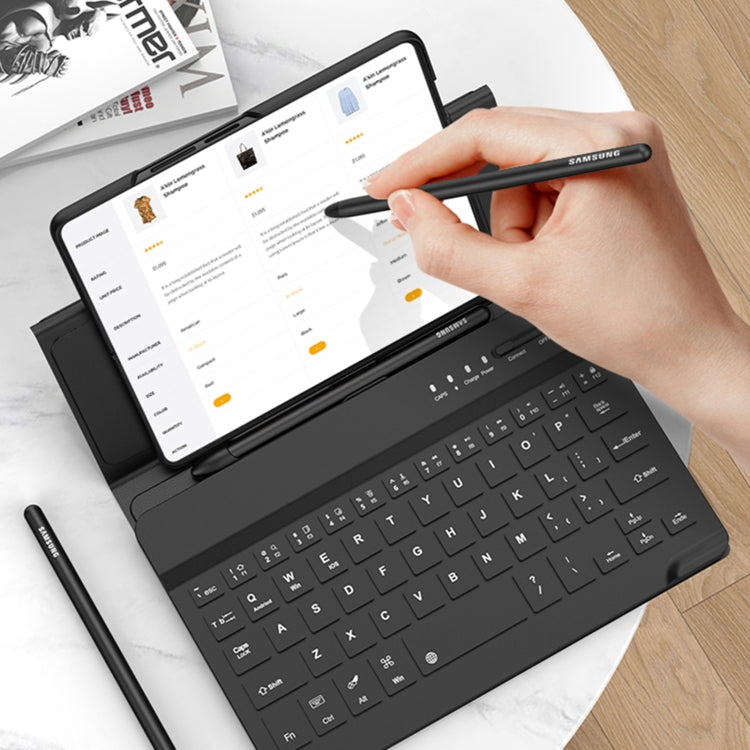 For Samsung Galaxy Z Fold3 5G GKK Magnetic Folding Bluetooth Keyboard Leather Case with Pen + Phone Case(Black) - Samsung Keyboard by GKK | Online Shopping South Africa | PMC Jewellery