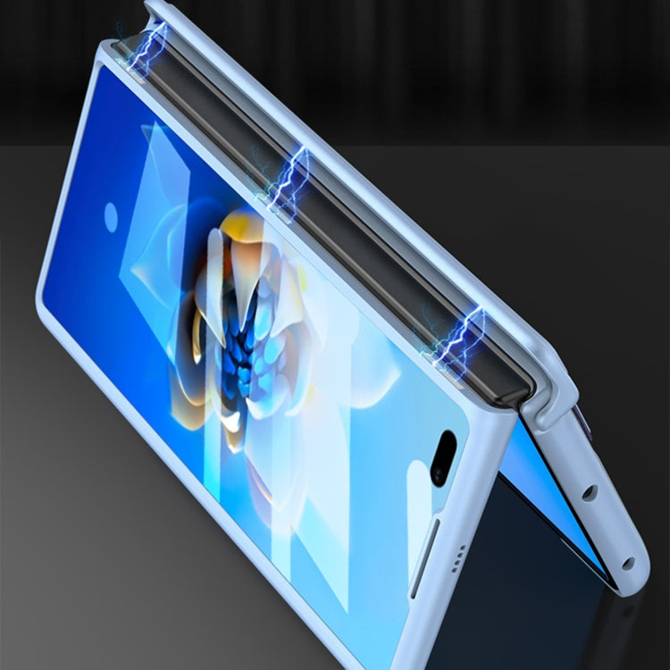 For Huawei Mate X2 GKK Magnetic Hinge Integrated Phone Case with Wrist Strap(Blue) - Huawei Cases by GKK | Online Shopping South Africa | PMC Jewellery