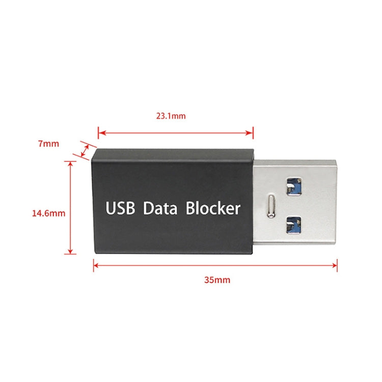 GEM02 USB Data Blocker Charging Connector(Red) - Converter & Adapter by PMC TechLife | Online Shopping South Africa | PMC TechLife