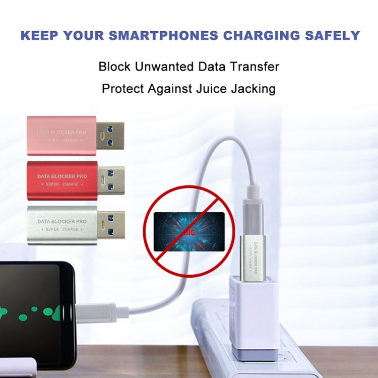 GE06 USB Data Blocker Fast Charging Connector(Black) - Converter & Adapter by PMC TechLife | Online Shopping South Africa | PMC TechLife