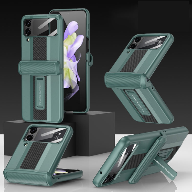 For Samsung Galaxy Z Flip4 GKK Magnetic Fold Shockproof Protective Phone Case(Green) - Galaxy Z Flip4 5G Cases by GKK | Online Shopping South Africa | PMC TechLife