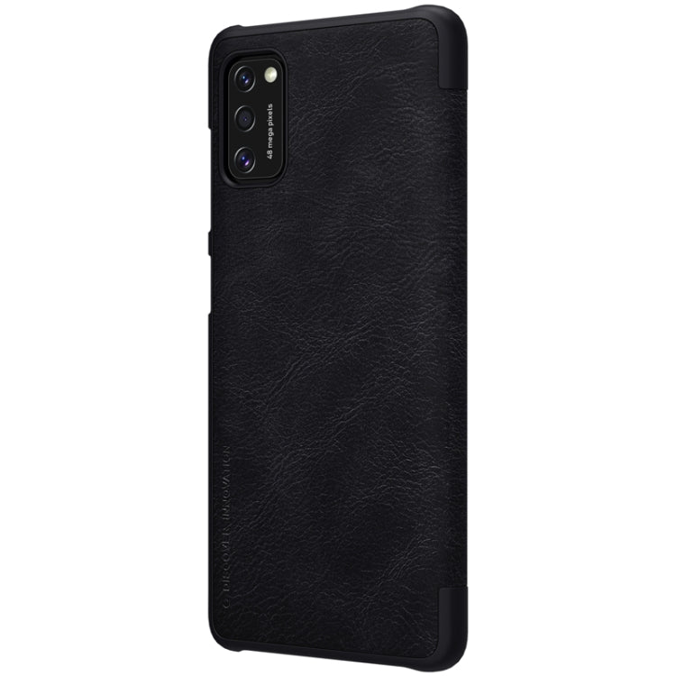 For Galaxy A41 NILLKIN QIN Series Crazy Horse Texture Horizontal Flip Leather Case With Card Slot(Black) - Galaxy Phone Cases by NILLKIN | Online Shopping South Africa | PMC Jewellery