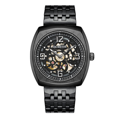 OCHSTIN 7262 Masterpiece Series Mechanical Steel Band Men Watch(Black Silver) - Metal Strap Watches by OCHSTIN | Online Shopping South Africa | PMC Jewellery | Buy Now Pay Later Mobicred