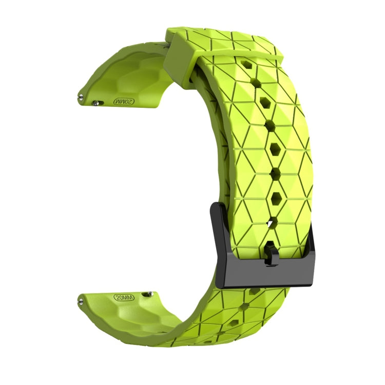 20mm Football Texture Silicone Watch Band(Lime Green) - free shipping - PMC TechLife - Order now!