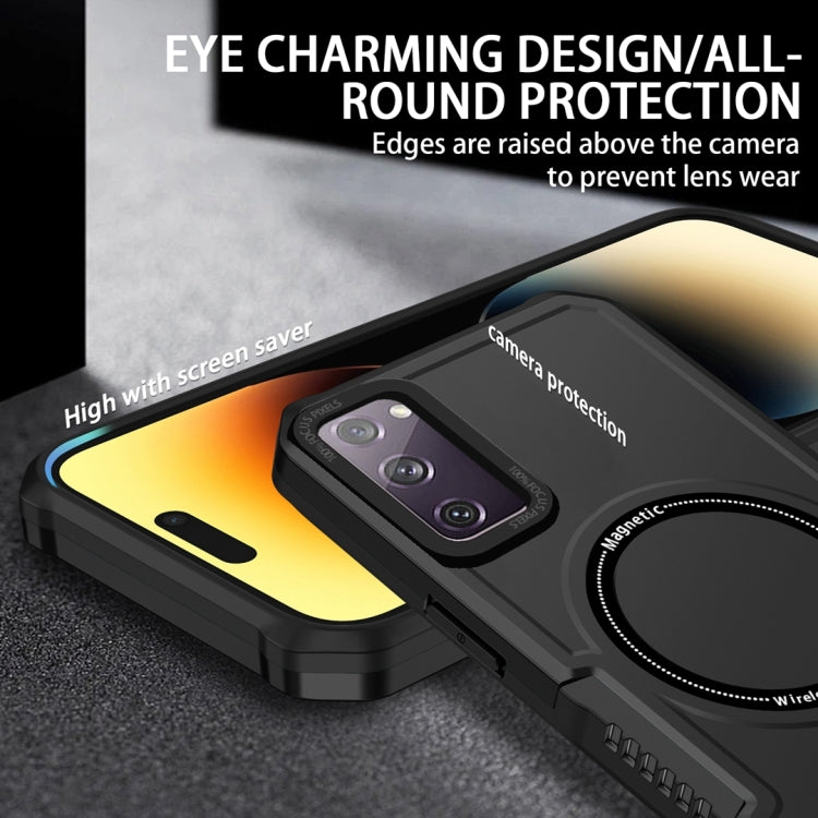 For Samsung Galaxy S20 FE MagSafe Shockproof Armor Phone Case(Black) - Galaxy S20 FE Cases by PMC TechLife | Online Shopping South Africa | PMC TechLife