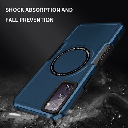 For Samsung Galaxy S20 FE MagSafe Shockproof Armor Phone Case(Dark Blue) - Galaxy S20 FE Cases by PMC Jewellery | Online Shopping South Africa | PMC Jewellery