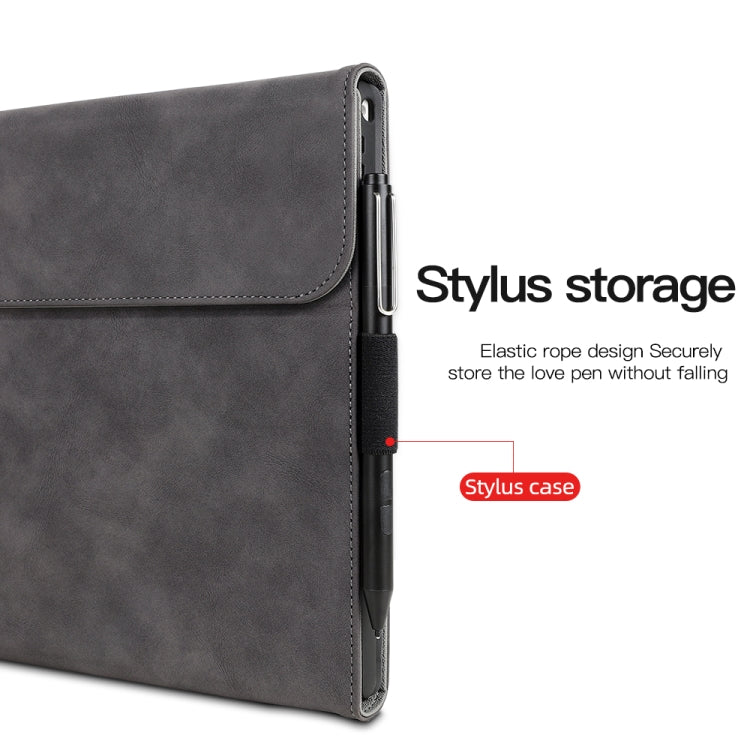 For Microsoft Surface Pro 9 / Surface Pro 10 Sheepskin All-Inclusive Shockproof Protective Case with Power Bag(Grey) - Others by PMC TechLife | Online Shopping South Africa | PMC TechLife | Buy Now Pay Later Mobicred